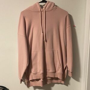 Pink American Eagle Sherpa-Lined Oversized Hoodie (XS)
